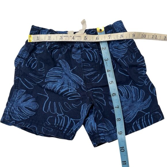 Carter's 18M Navy Leaf Shorts Just One You Toddler Boys Cotton Summer - Picture 5 of 5